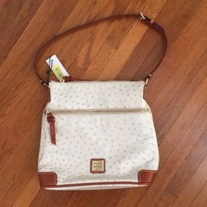NWT Dooney & Bourke Pearl Ostrich Crossbody